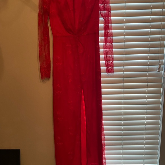 Denise Gown Cranberry Red #Revolve - Picture 2 of 4